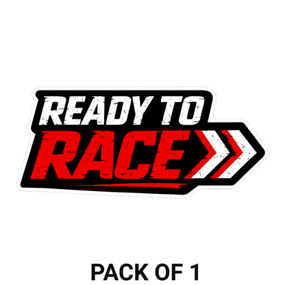 Smeeps Ready To Race Sticker – 11.43 × 5.08 cm (4.5 × 2 Inch) Waterproof Vinyl Racing Car Sticker | Sports Racing Decal for Cars & Bikes | UV Resistant Washproof Automotive Graphic Sticker | Pack of 1