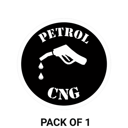 Smeeps Petrol CNG Fuel Type Sticker – 10.16 × 10.16 cm (4 × 4 Inch) Waterproof Vinyl Fuel Lid Decal for Car, Bike & Vehicle | Fuel Indicator Sticker | Pack of 1