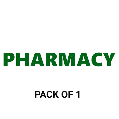 Smeeps Pharmacy Sticker – 24.47 x 3 cm Medical Shop Vinyl Label | Green Text Signage | Waterproof & UV-Resistant Professional Sticker