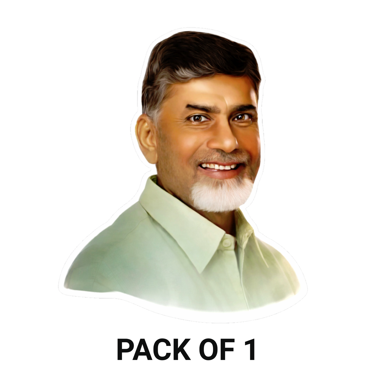 Smeeps N. Chandrababu Naidu Car Sticker – 11.43 × 11.43 cm (4.5 × 4.5 Inch) Political Leader Vinyl Die-Cut Sticker for Car, Bike & Laptop | Waterproof UV Resistant | Pack of 1