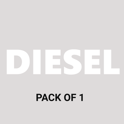 Smeeps DIESEL Text Sticker – 10 x 2 cm White Vinyl Decal | Fuel Cap Label | Bold Text Design | Waterproof & UV-Resistant Marking Sticker
