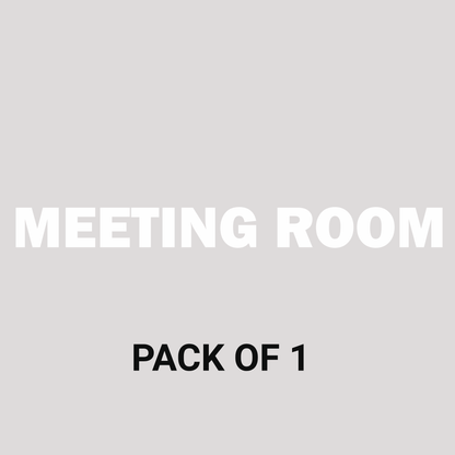 Smeeps Meeting Room Door Sticker – 16 x 1.5 cm White Text Office Label | Waterproof, Wash-Proof & Durable Vinyl Signage