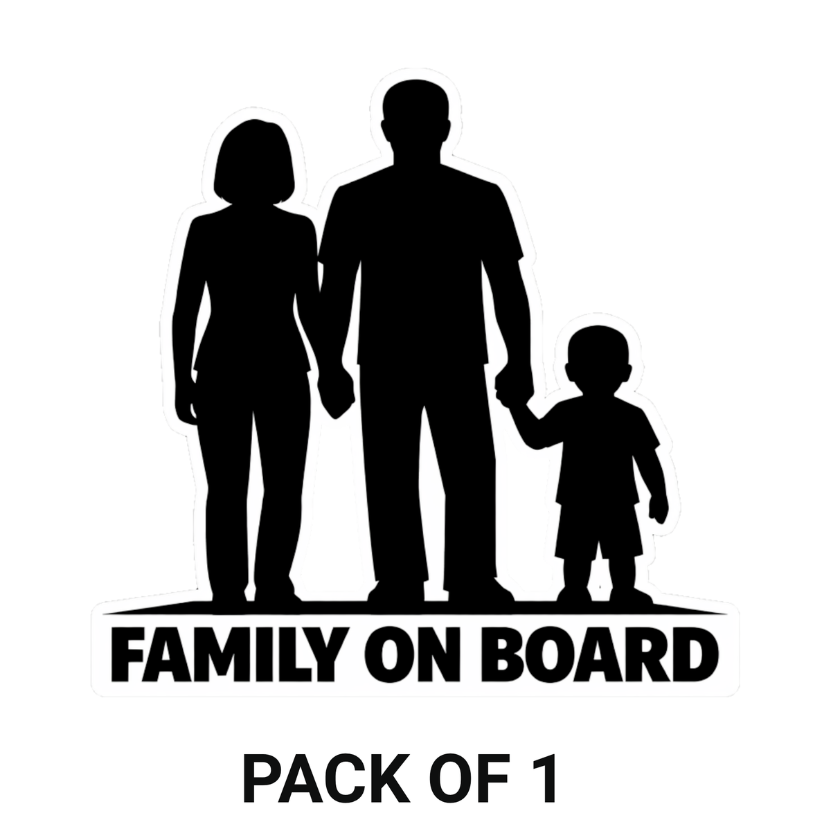 Smeeps Family On Board Vinyl Sticker – 15.24 × 10.16 cm (6 × 4 Inch) Waterproof Car Sticker for Family Cars, SUVs & Rear Windshield | UV Resistant | Wash Proof | Pack of 1