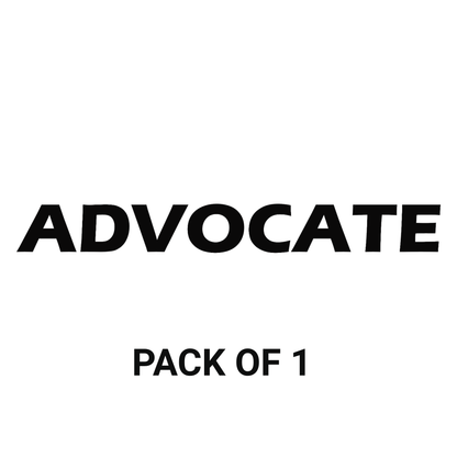 Smeeps ADVOCATE Sticker – 26 cm x 3 cm Professional Car & Bike Decal | Bold Black Lettering | Waterproof & Durable Vinyl