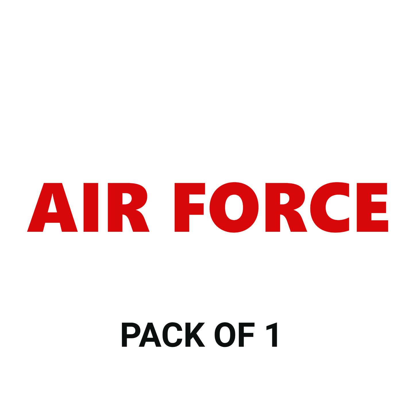 Smeeps Air Force Sticker – 21.6 x 3 cm Car Vinyl Decal | Bold Red Military Text Design | Waterproof & Durable