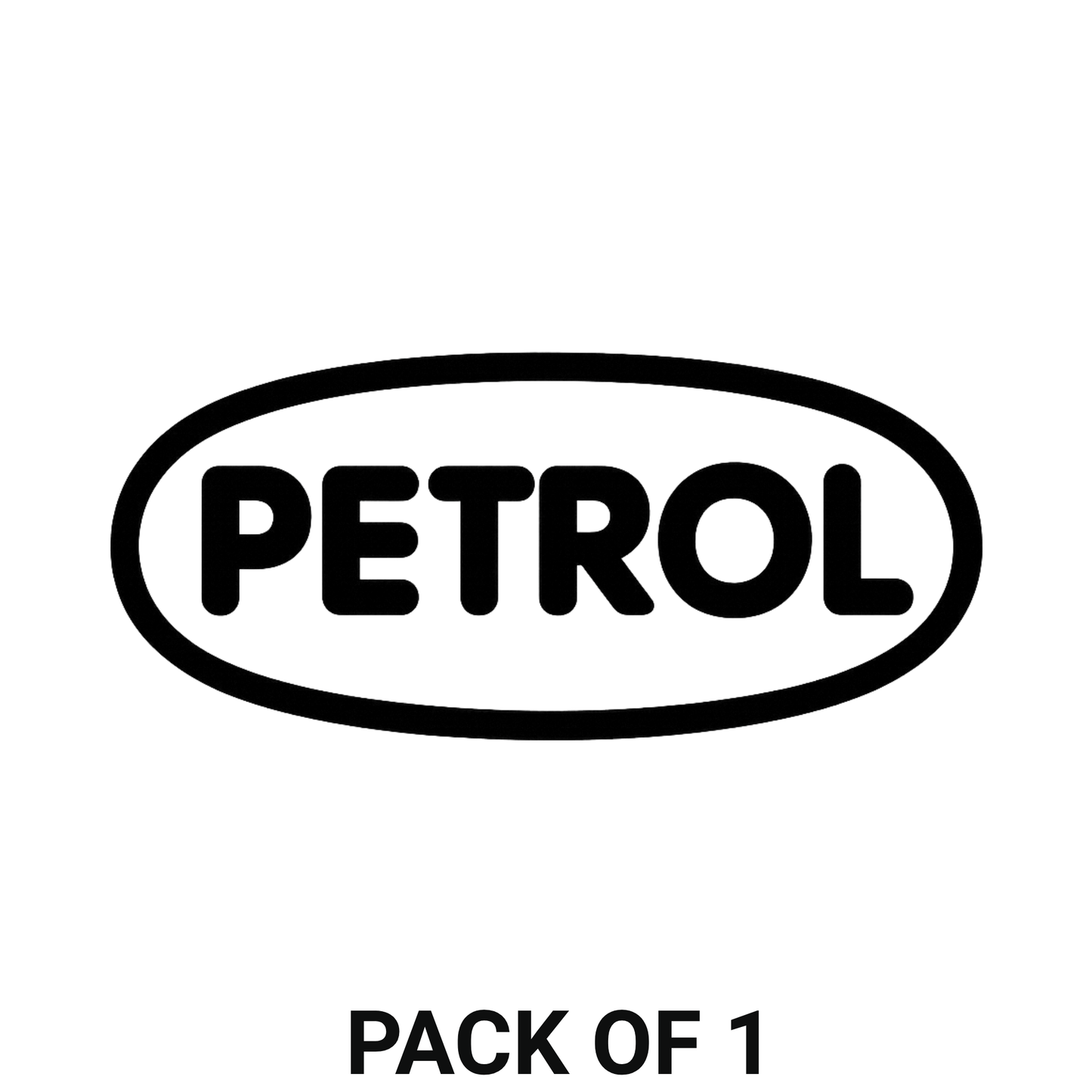 Smeeps Petrol Sticker – 8.89 cm Oval Fuel Type Indicator | Minimal Car & Bike Fuel Tank Decal | Waterproof & UV-Resistant Vin