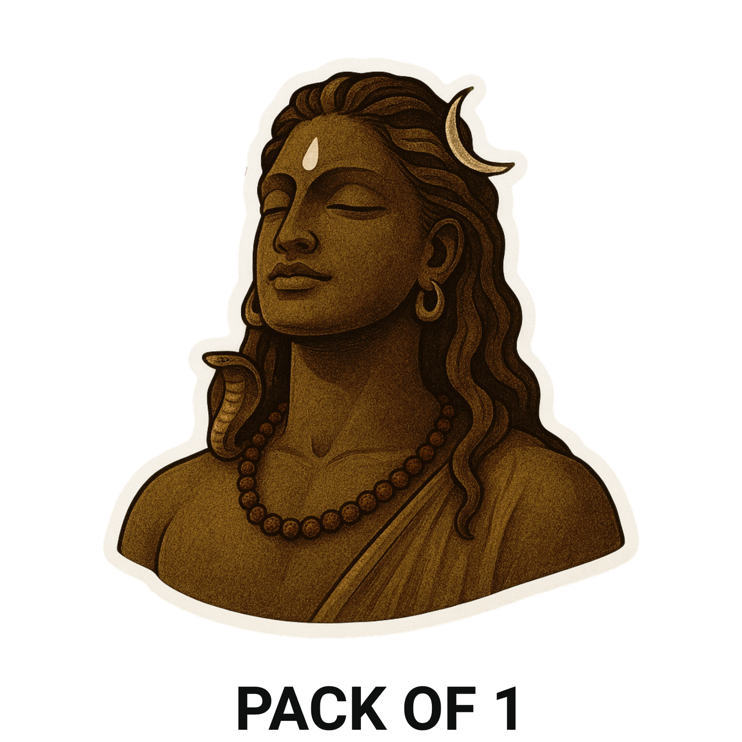 Smeeps Adiyogi Shiva Car Sticker – 10.16 x 9.4 cm Spiritual Mahadev Decal | Waterproof & UV-Proof Vinyl for Car, Bike