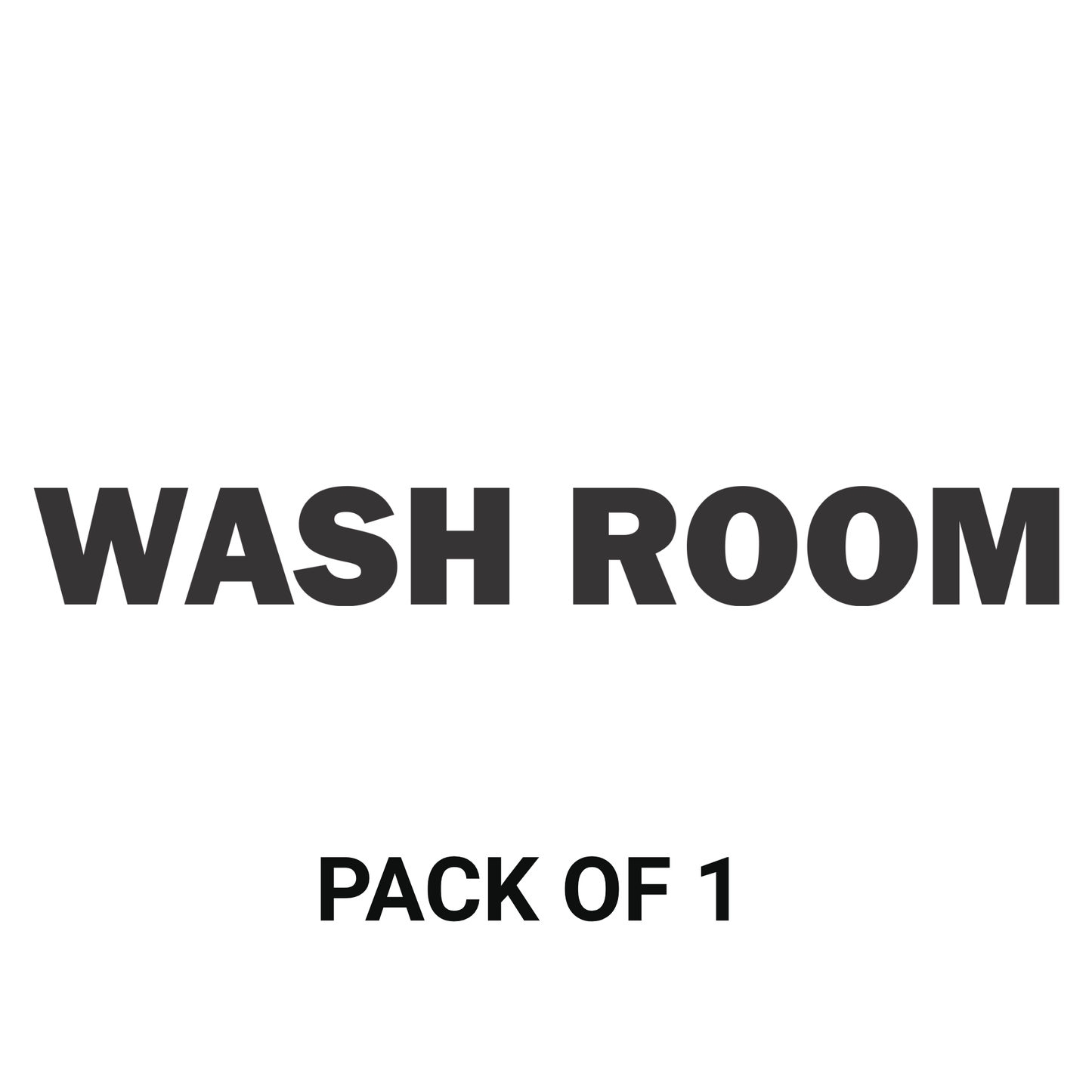 Smeeps Wash Room Sticker – 17 x 2 cm Waterproof Vinyl Door Label | Bold & Clear Text | Office, Home & Commercial Use