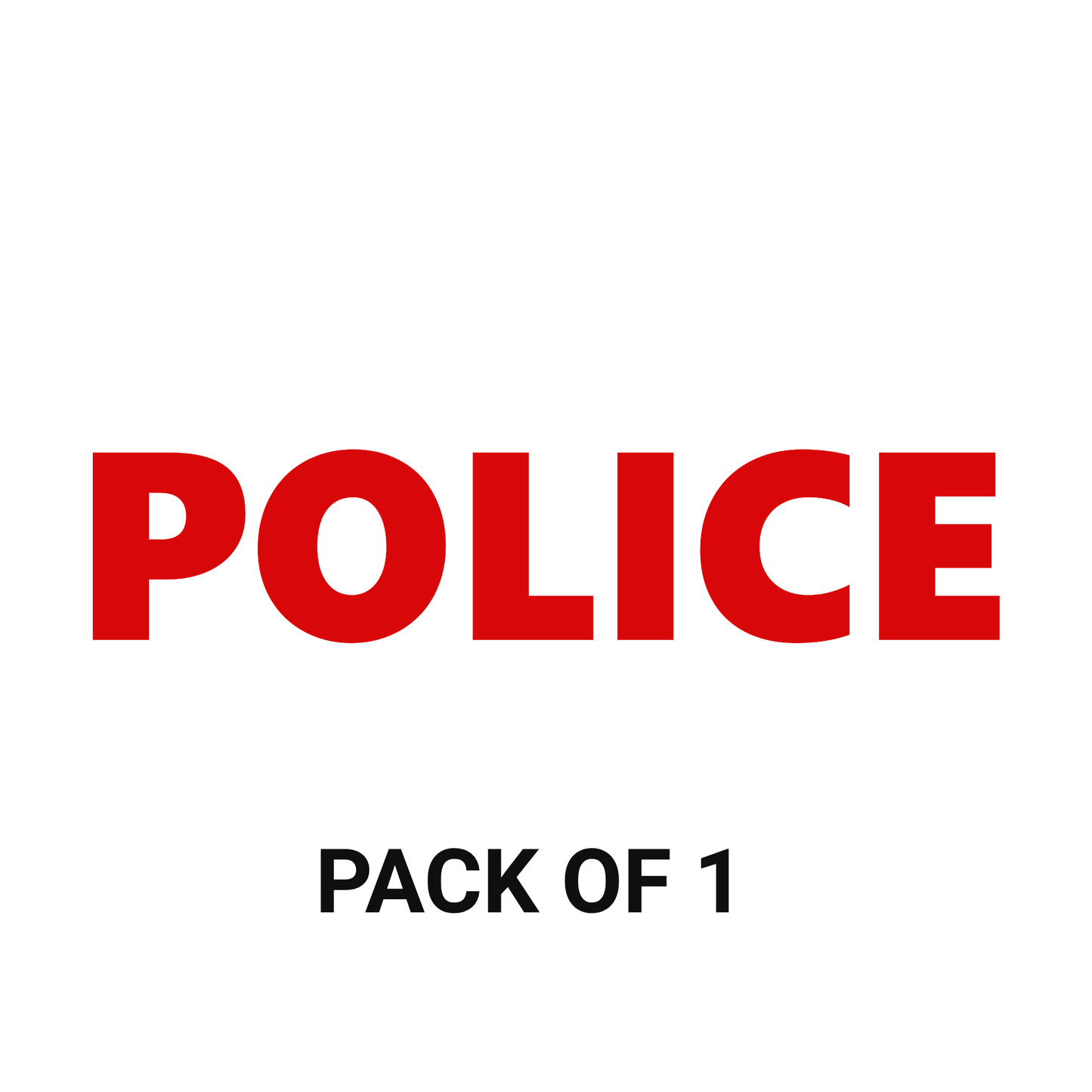 Smeeps POLICE Sticker – 14.3 x 3 cm Car & Bike Vinyl Decal | Bold Red Text Design | Waterproof & Durable Label
