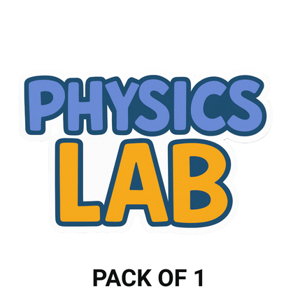 Smeeps Physics Lab Sticker – 7.62 x 11.43 cm Classroom Door & Wall Vinyl Decal | Colorful Science Theme | Waterproof & Durable