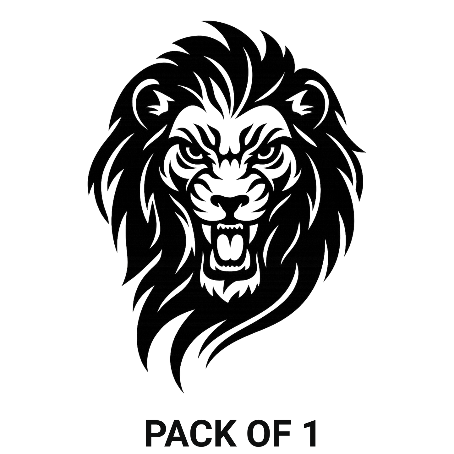 Smeeps Roaring Lion Face Sticker – 10.16 x 7.62 cm Car & Bike Vinyl Decal | Fierce Lion Head Design | Waterproof & Durable