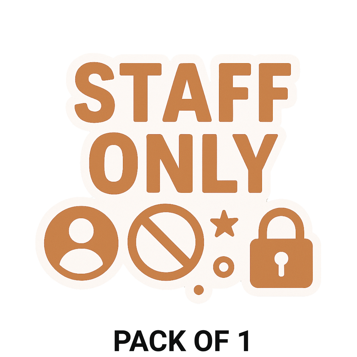 Smeeps Staff Only Sticker – 11.43 x 10.16 cm Office & Store Access Control Vinyl Decal | Restricted Area Sign | Waterproof & Durable