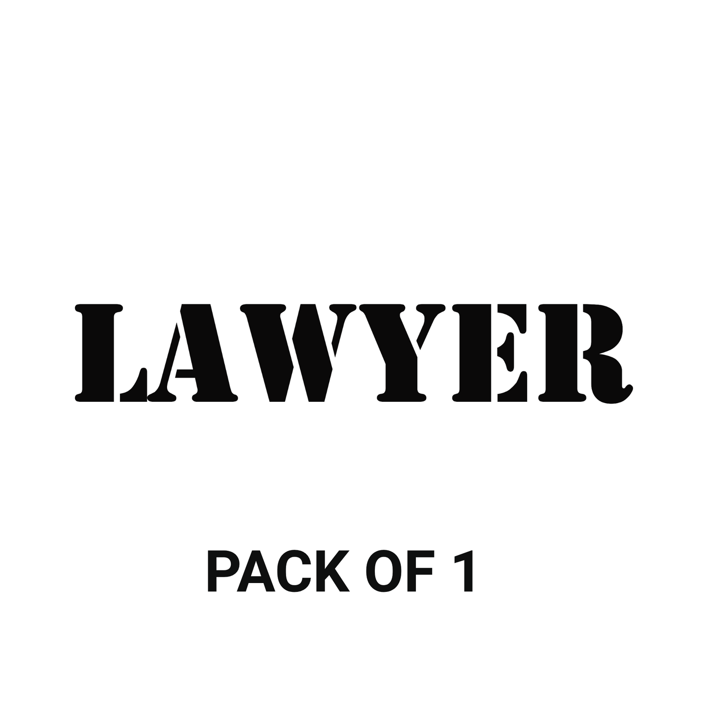 Smeeps LAWYER Text Sticker – 17 x 3 cm Bold Black Vinyl Decal | Car and Bike | Professional Lettering | Waterproof and UV-Resistant Design