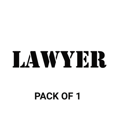 Smeeps LAWYER Text Sticker – 17 x 3 cm Bold Black Vinyl Decal | Car and Bike | Professional Lettering | Waterproof and UV-Resistant Design