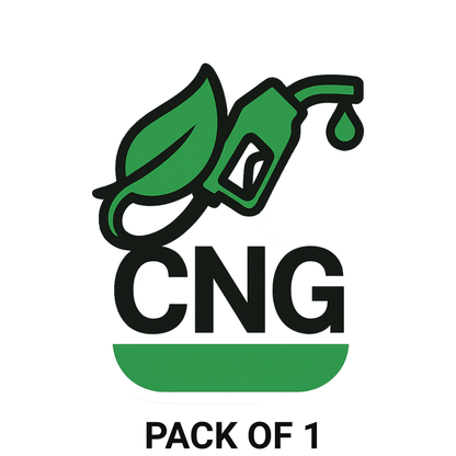 Smeeps CNG Leaf Nozzle Sticker – 10.42 x 8.89 cm Eco Fuel Car & Bike Vinyl Decal | Waterproof | Clear CNG Identification