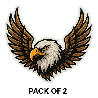 Smeeps Eagle Wings Car Sticker – Fierce Spread Design – 10.16 x 12.7 cm | Premium Vinyl Decal for Cars