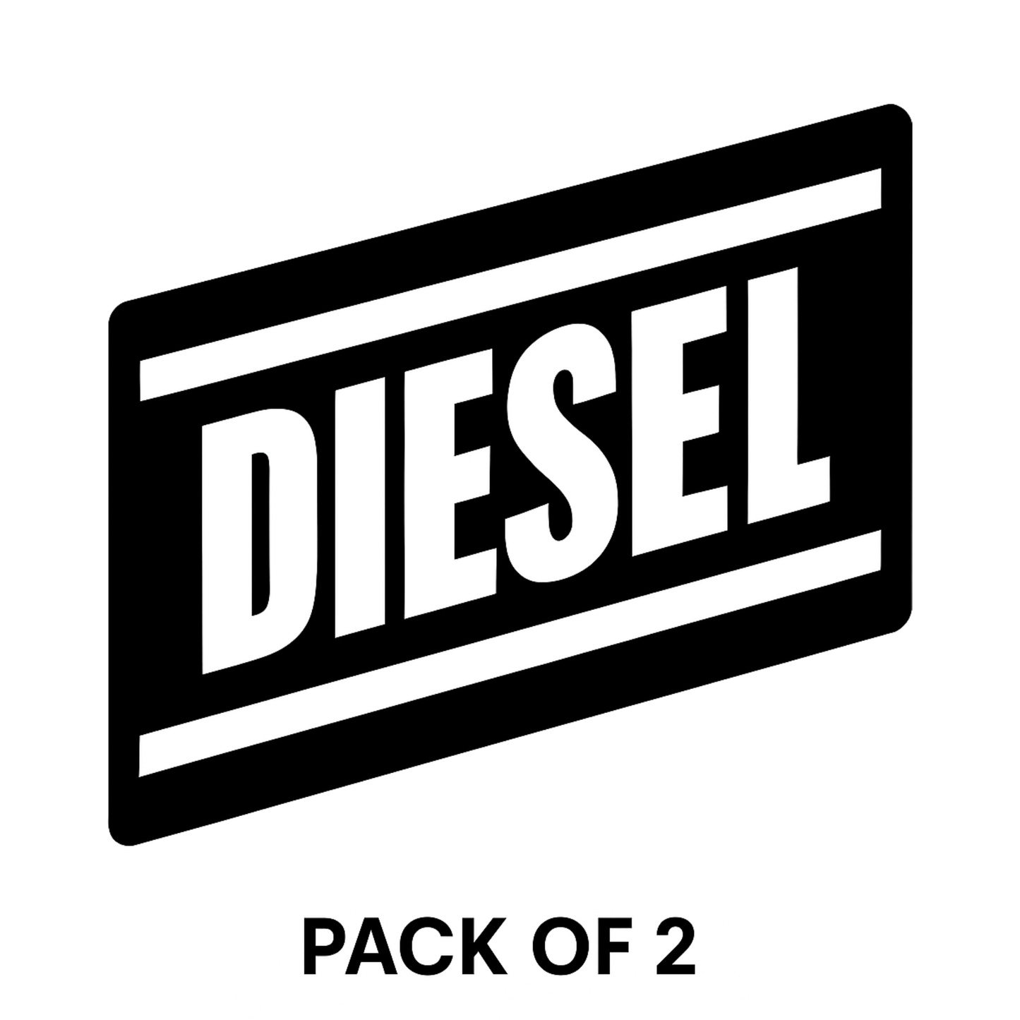 Smeeps DIESEL Sticker – 10.16 x 10.16 cm Bold Black Fuel Type Car & Bike Vinyl Decal | Waterproof | Clear Diesel Identification