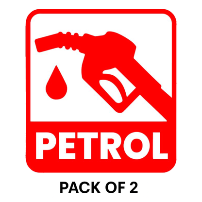 Petrol Type Indicator Sticker – 10.5 x 10.5 cm Red Fuel Icon Design | Petrol Only Label for Vehicles | Waterproof, Bold & Easy to Read