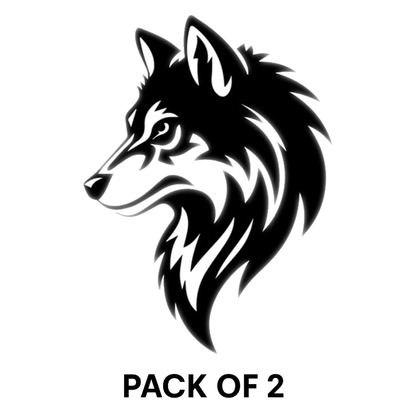 Smeeps Tribal Wolf Head Car Sticker – Sharp Look Design – 12.5 x 17 cm | Waterproof, UV-Proof Vinyl for Cars