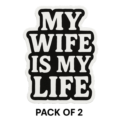 Smeeps One Life. Live It. Sticker – 5.08 x 10.16 cm | Motivational Vertical Vinyl Car Decal (Black & White)