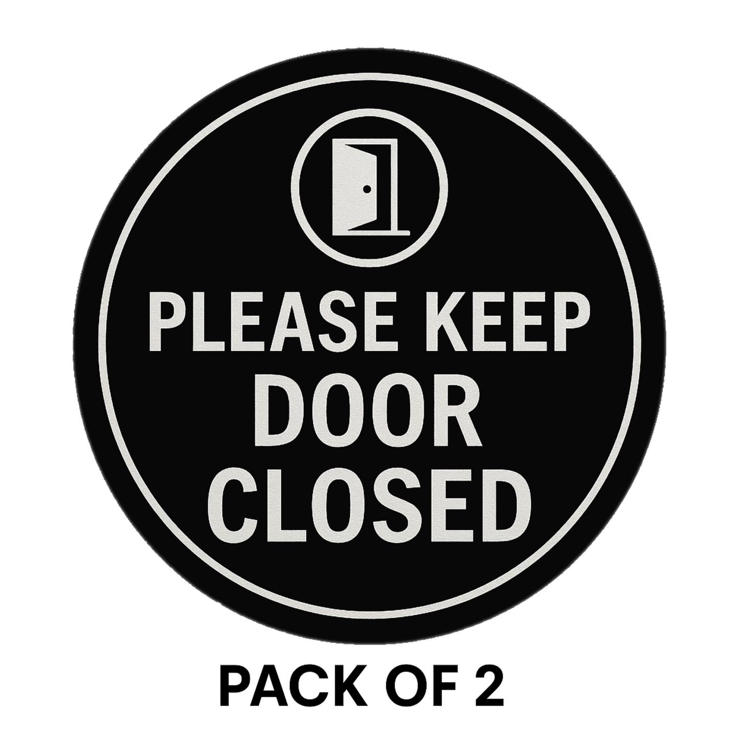 Pack of 2 | Smeeps “Please Keep Door Closed” Round Sign – 15.24 cm | Circle Door Sticker for Offices, Labs & Private Areas | Waterproof & Durable | Clear Bold Text & Icon