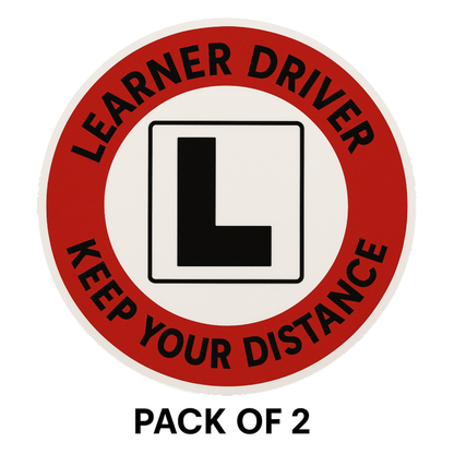 Smeeps Learner Driver Car Sticker – “Keep Your Distance” Bold ‘L’ Design – 13.97 x 13.97 cm | Ideal for New Drivers, Waterproof & Durable