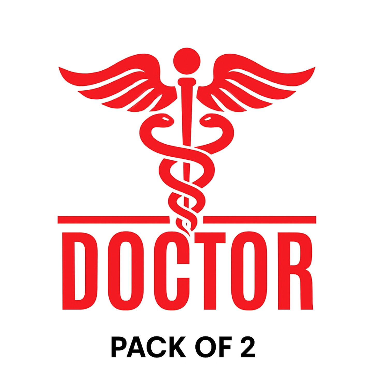 Smeeps Doctor Car Sticker – 10.16 x 9.7 cm Medical Symbol Safety Decal for Cars – Red