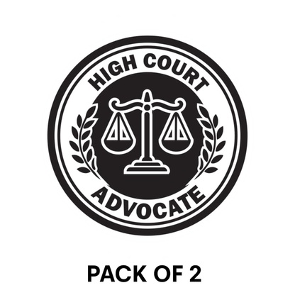 Smeeps High Court Advocate Round Emblem Sticker – Legal Symbol Design – 11.5 x 11.5 cm | Waterproof Vinyl for Cars, Office Doors