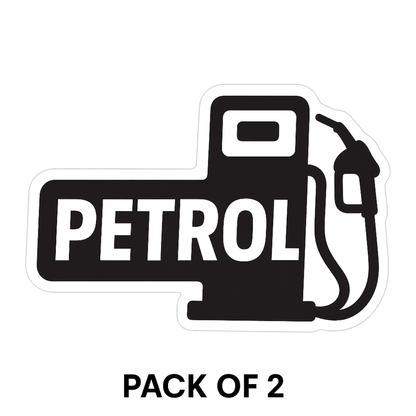 Smeeps Petrol Pump Sticker – 8.4 x 7.8 cm Bold Black & White Car Decal | Retro Fuel Dispenser Design | Automotive Use Only