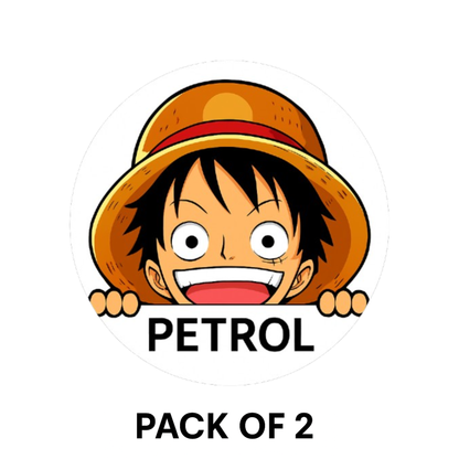 Smeeps Petrol Anime Sticker – 7.8 x 7.8 cm Round Car Decal Featuring Cartoon Explorer Character | Fun Design for Car Use Only