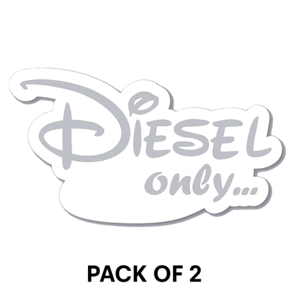 Smeeps Diesel Only Sticker – 9.4 x 9 cm Stylish Script Car & Bike Fuel Type Decal | Waterproof | Fun Diesel Identification Design