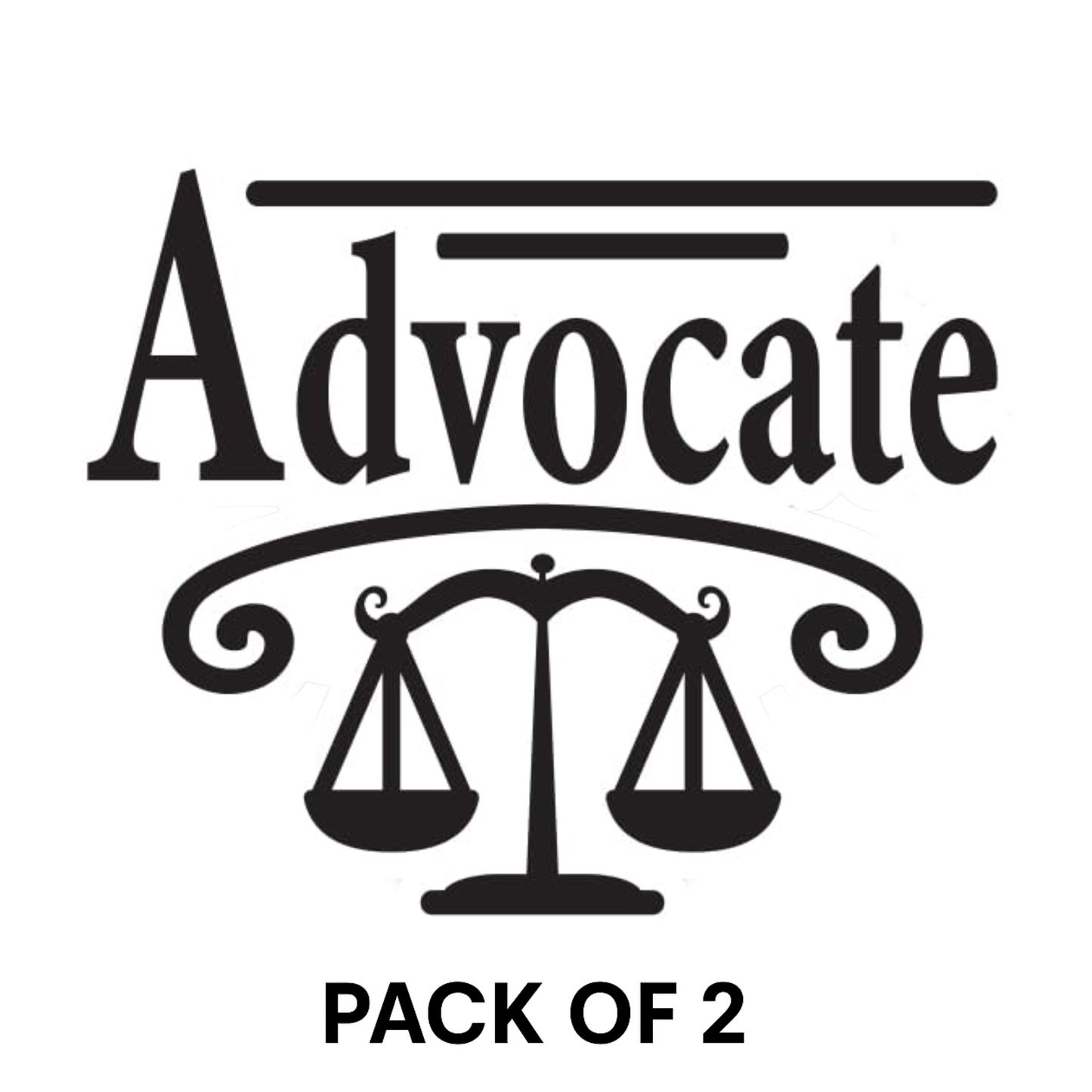 Smeeps Advocate Car Sticker – Text & Scales Design – 12 x 10 cm | Premium Vinyl Decal for Cars
