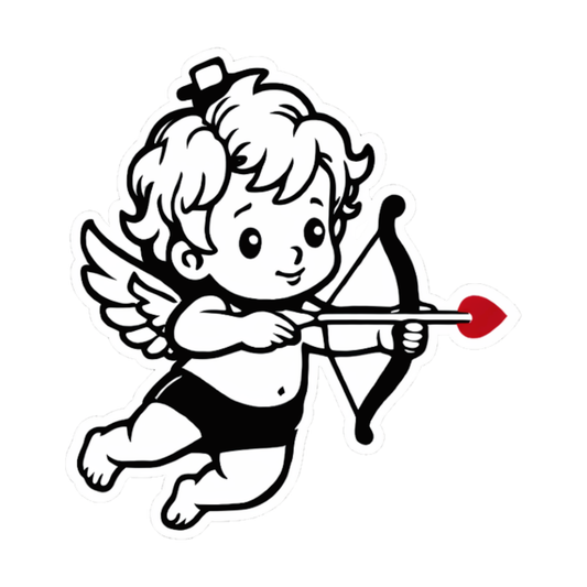 Smeeps Cute Cupid Angel Car & Bike Sticker – 10.16 × 8.40 cm (4 × 3.7 Inch) Love Angel Vinyl Decal | Waterproof UV Resistant Wash Proof Durable